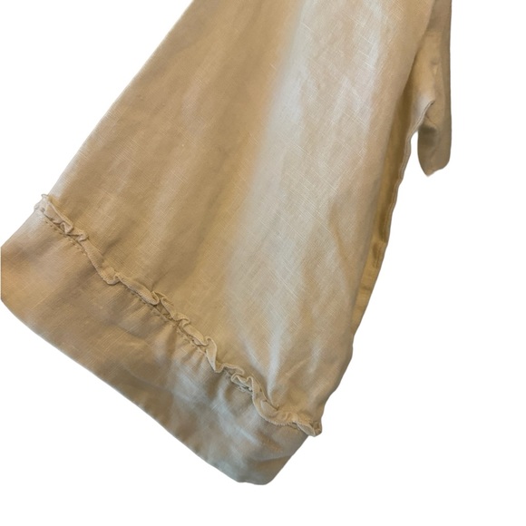 Cream Linen Women’s Blouse. Sz Medium - Picture 3 of 5